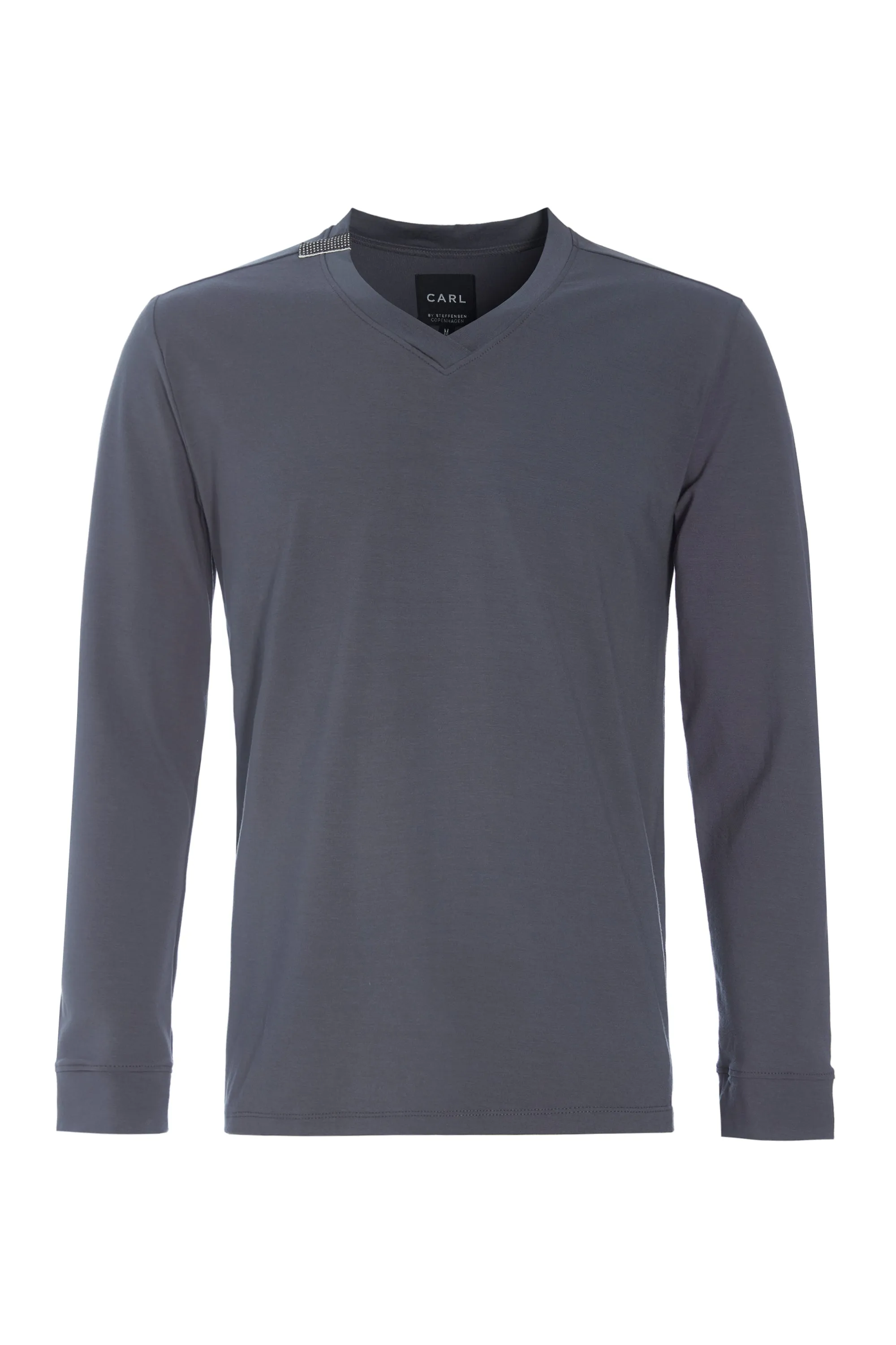 T-SHIRT V-NECK LONG SLEEVE - 1021C - GREY