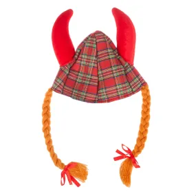 Tartan Jessie Red Viking Hat Na