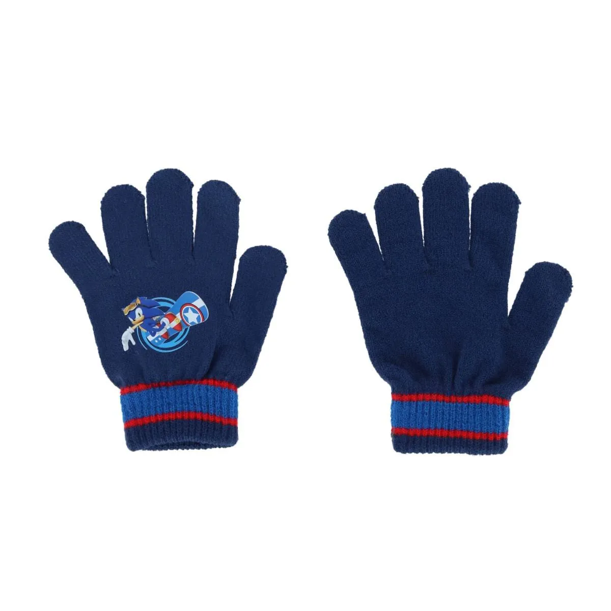 Textiel Trade Kids' One Size Fits Most Sonic the Hedgehog Hat and Gloves Winter Set