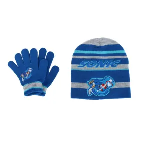 Textiel Trade Kids' One Size Fits Most Sonic the Hedgehog Hat and Gloves Winter Set