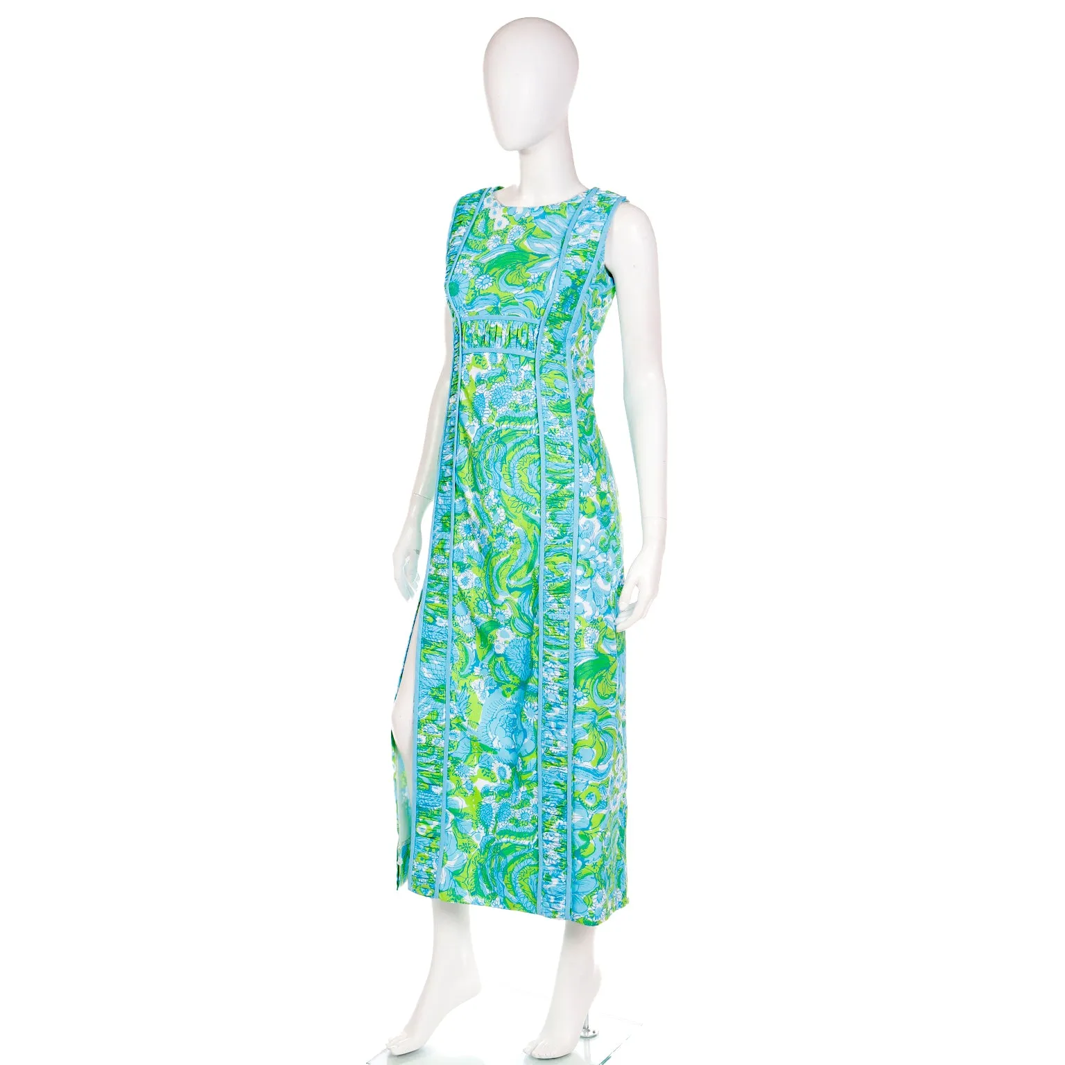 The Lilly Green & Blue Lilly Pulitzer Maxi Dress