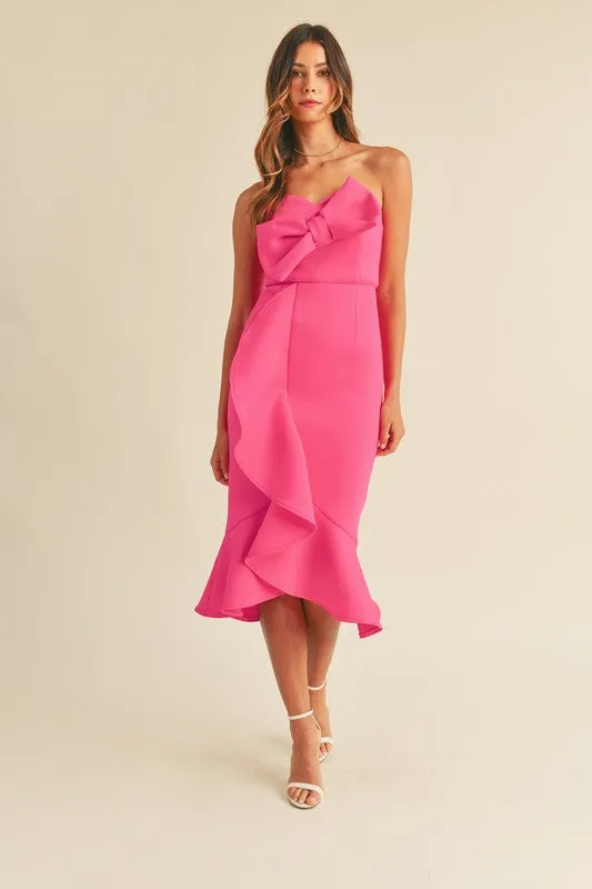 The Serena dress- Hot Pink