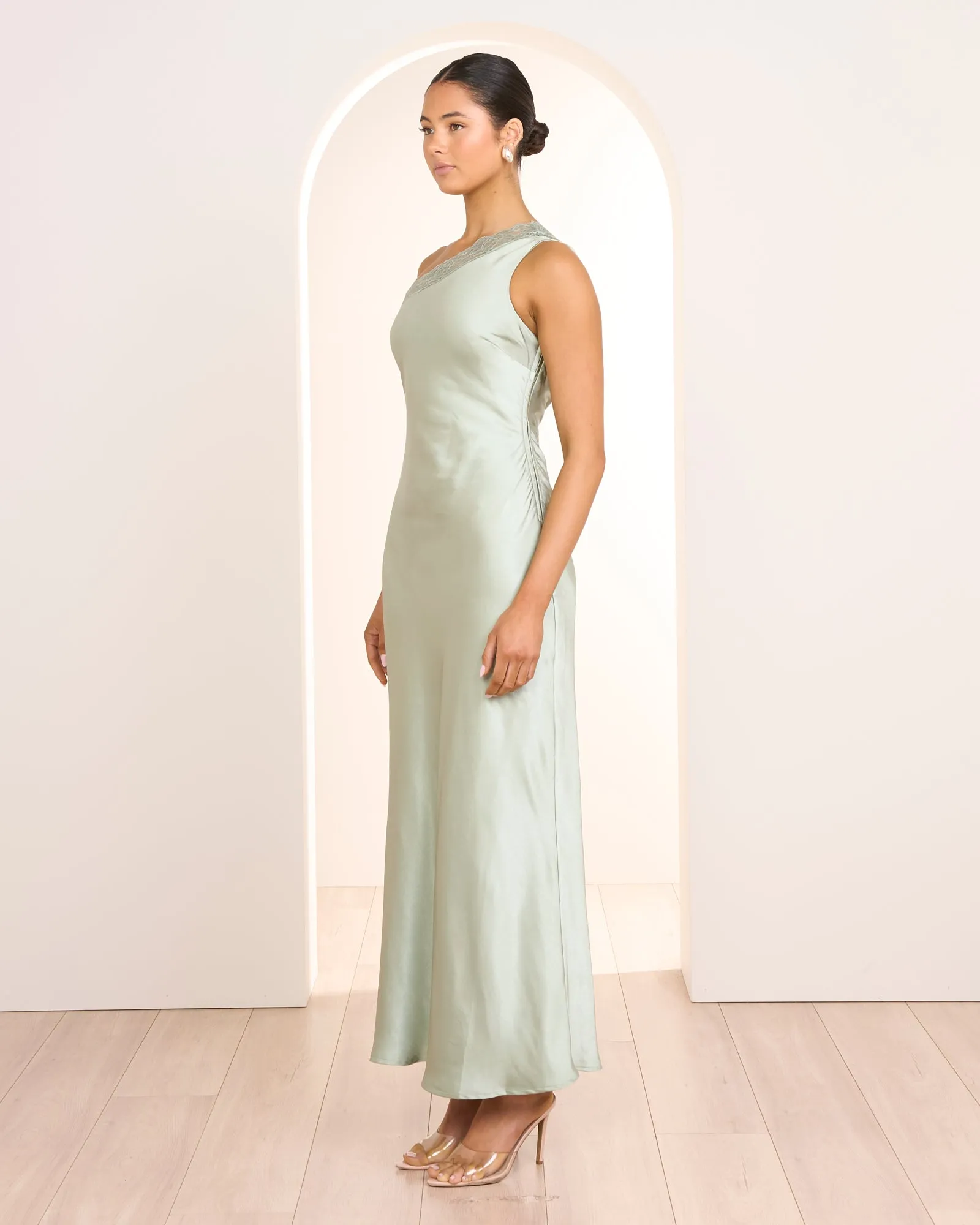 Thea One Shoulder Satin Dress