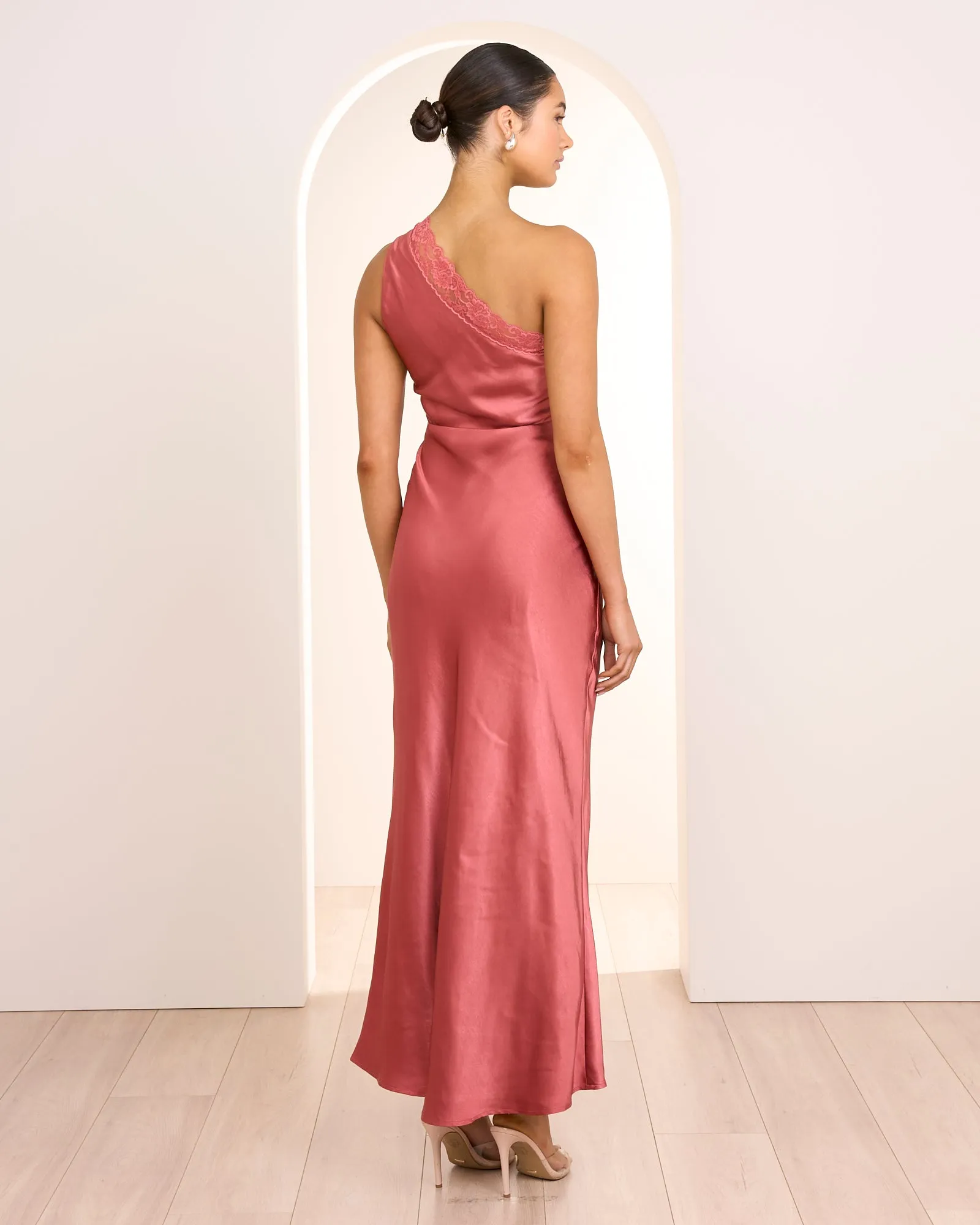 Thea One Shoulder Satin Dress