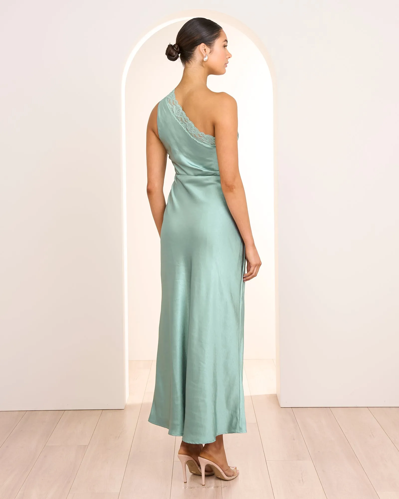 Thea One Shoulder Satin Dress