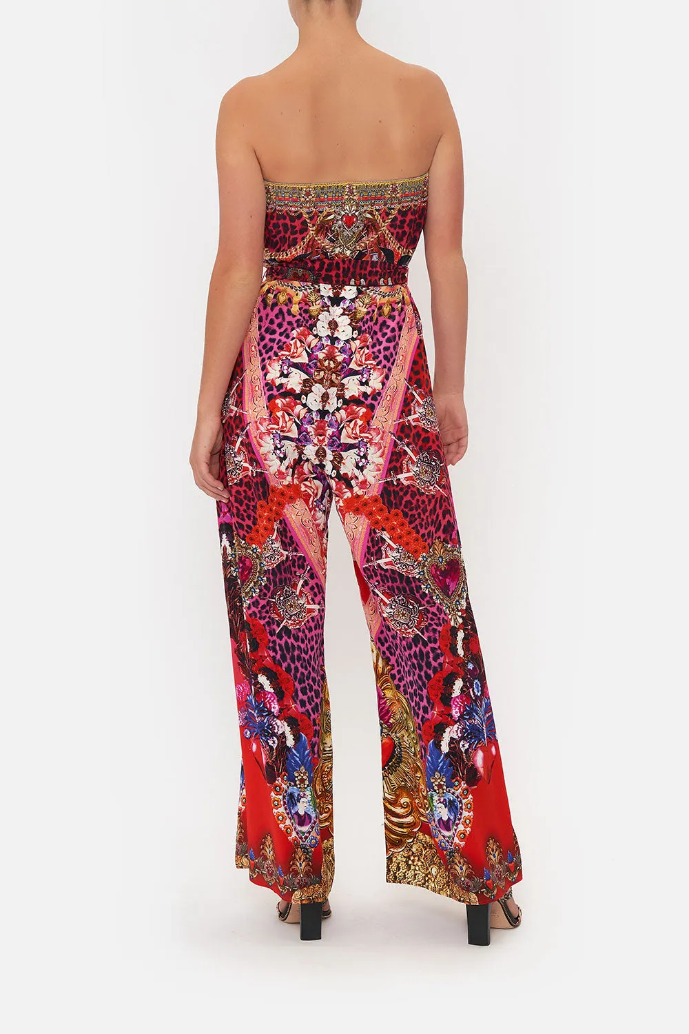 TIE WAIST STRAPLESS JUMPSUIT ARTESANIA MANIA