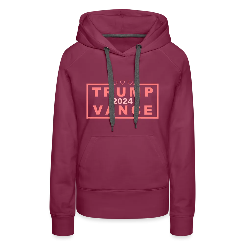 Trump Vance 2024 Women’s Premium Hoodie (Pink Letters)