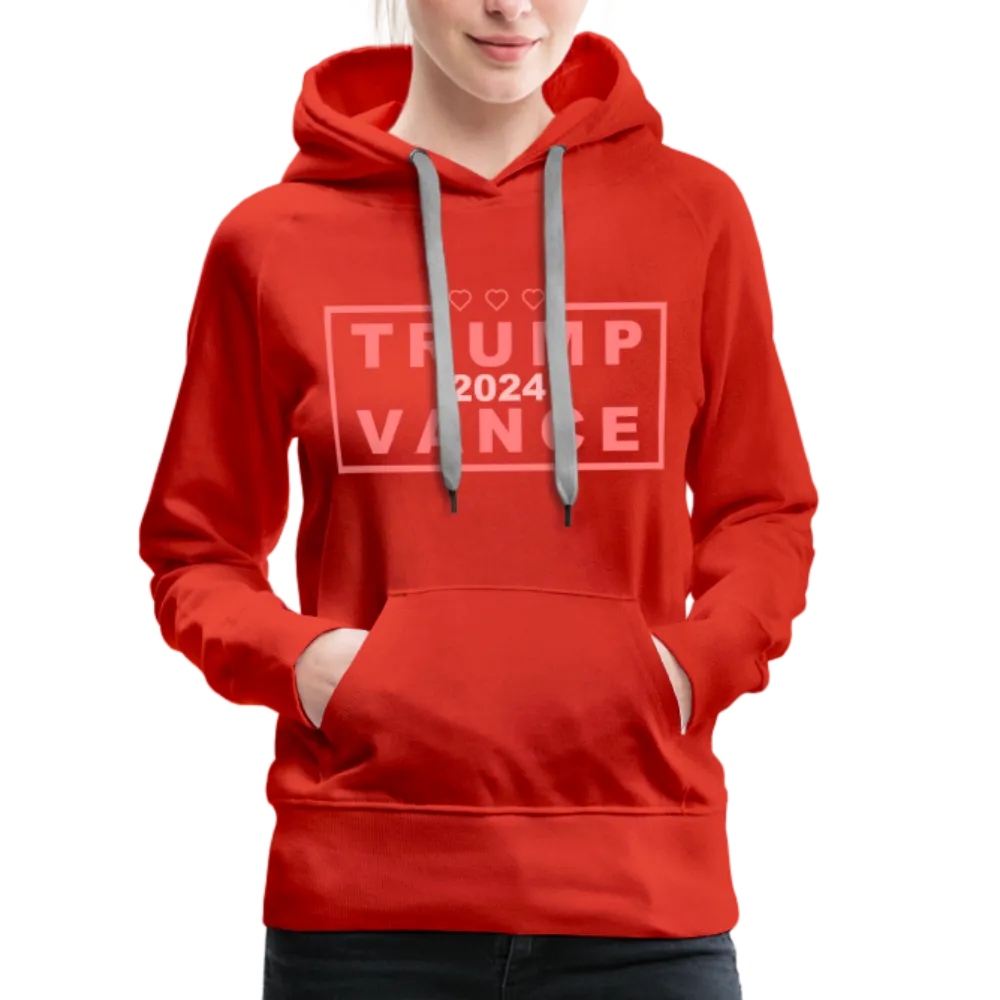 Trump Vance 2024 Women’s Premium Hoodie (Pink Letters)