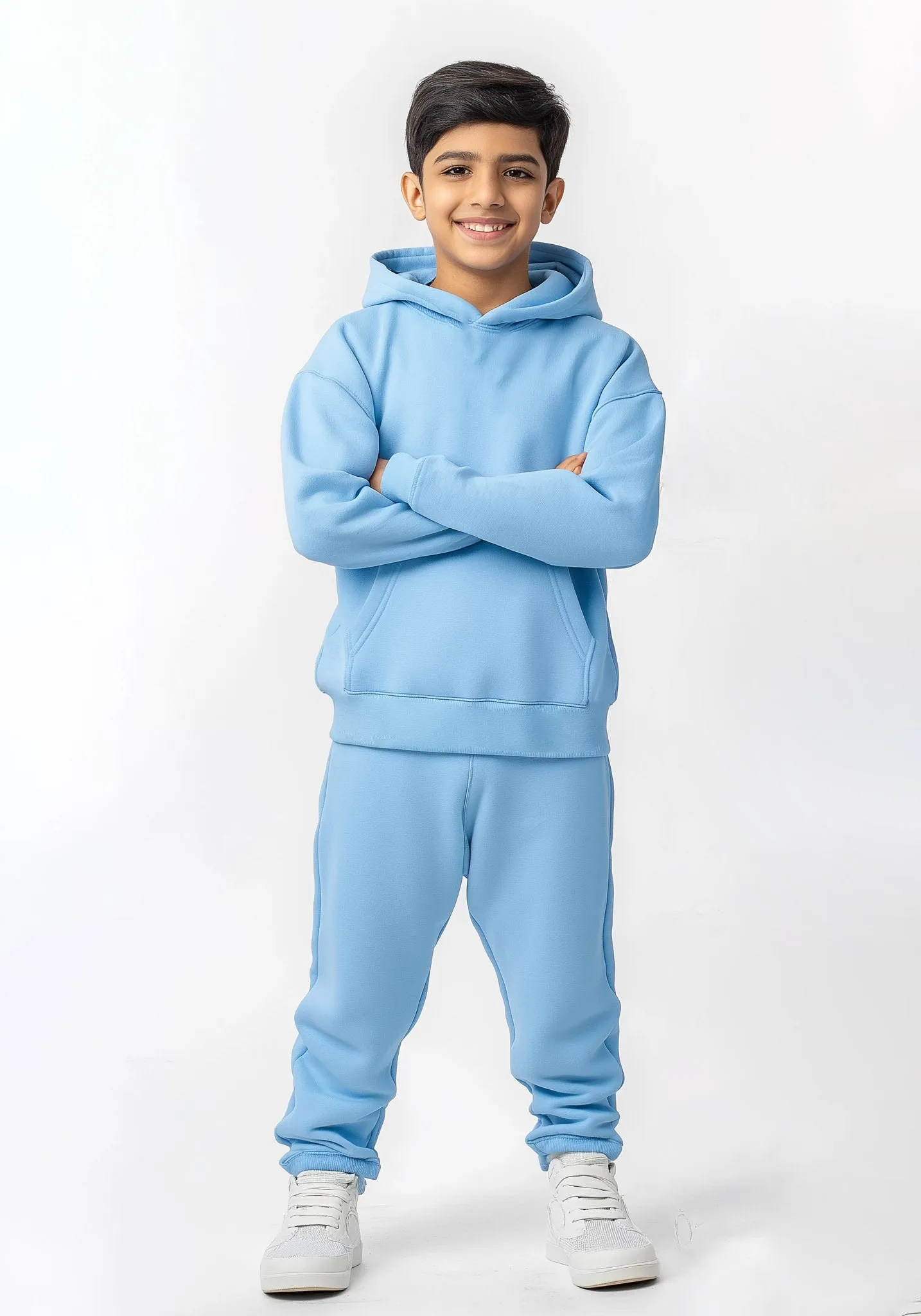 Unisex Sweat Pant & Hoodie Set (Fleece) Sky blue