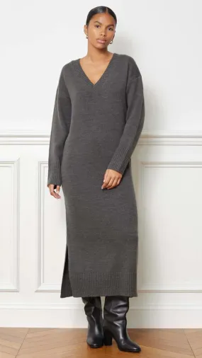 V Neck Loose Fit knitted Dress by Albaray