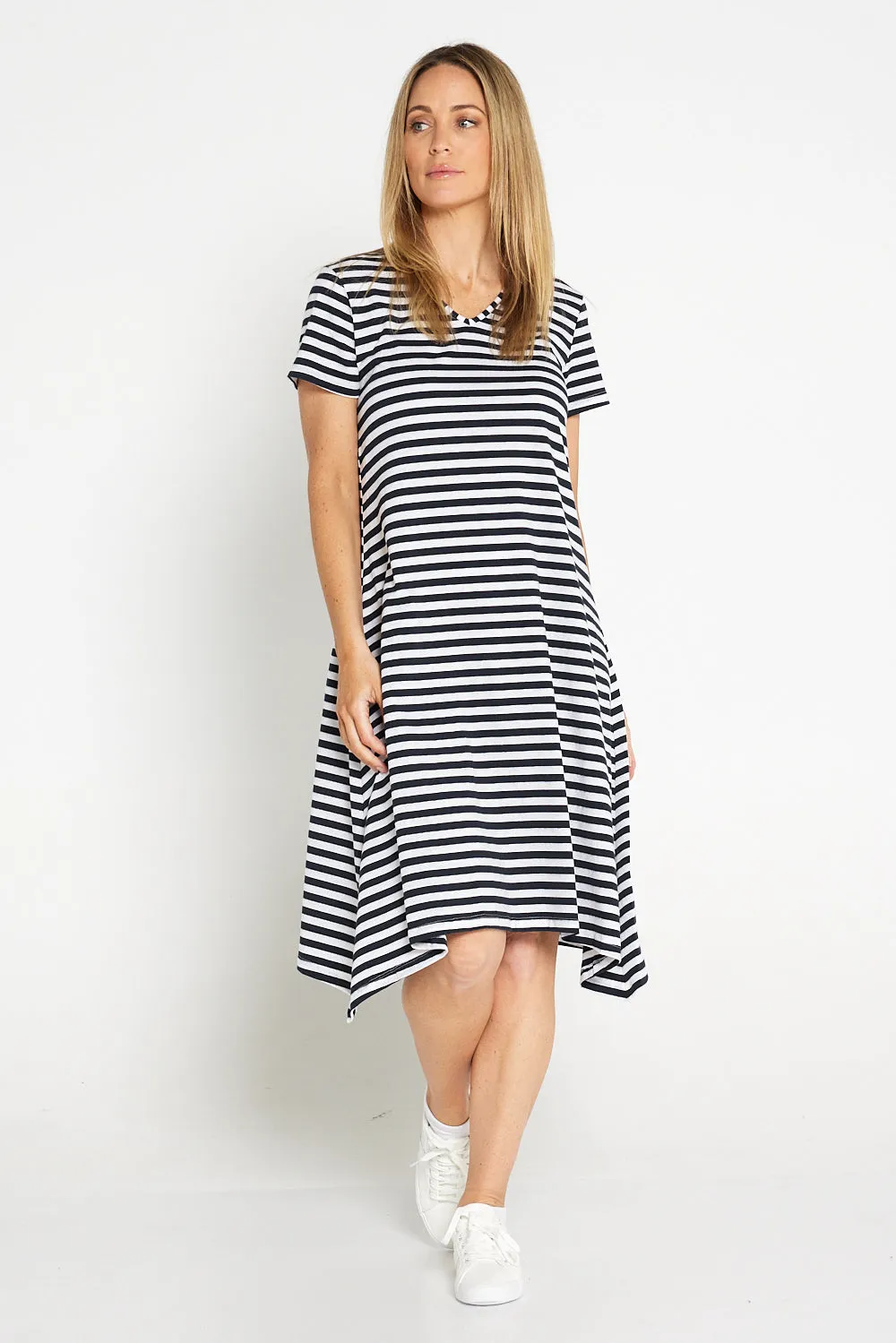 Vanessa Dress - Black Stripe