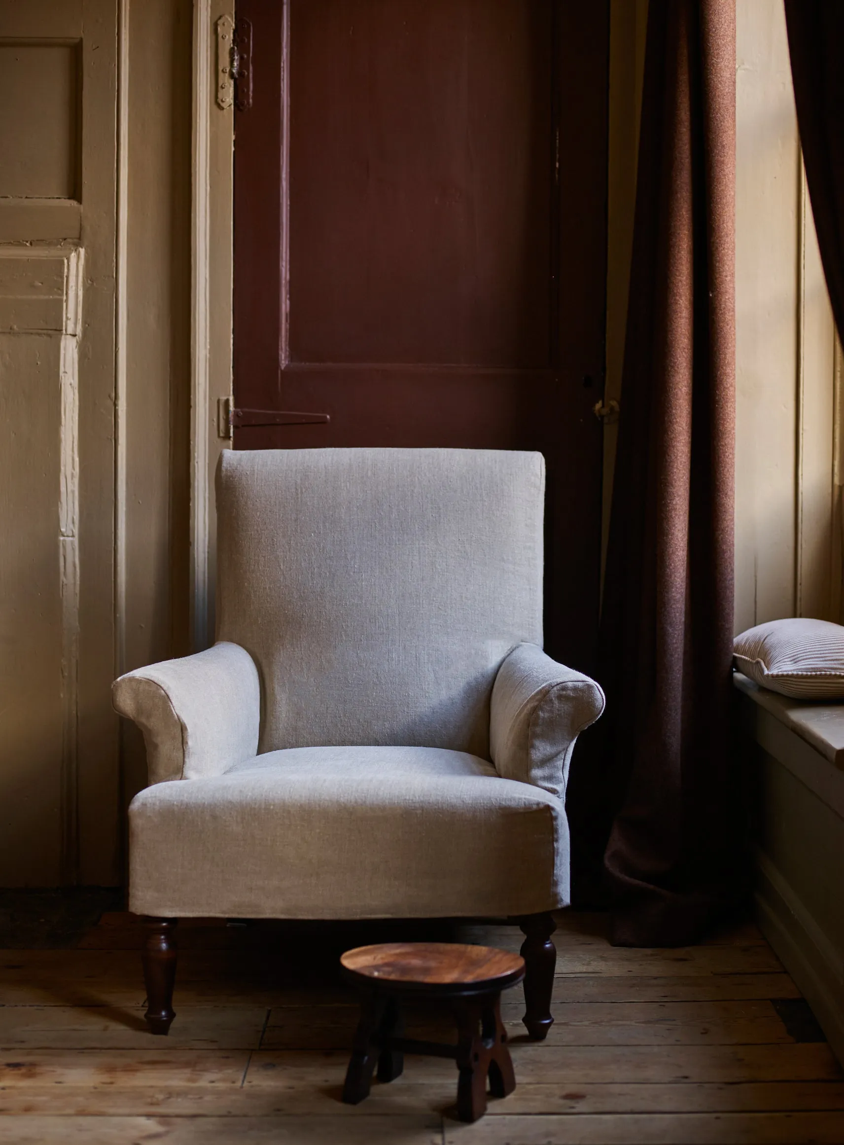 Wilford Armchair, Heritage Mole Stripe, Additional Cover