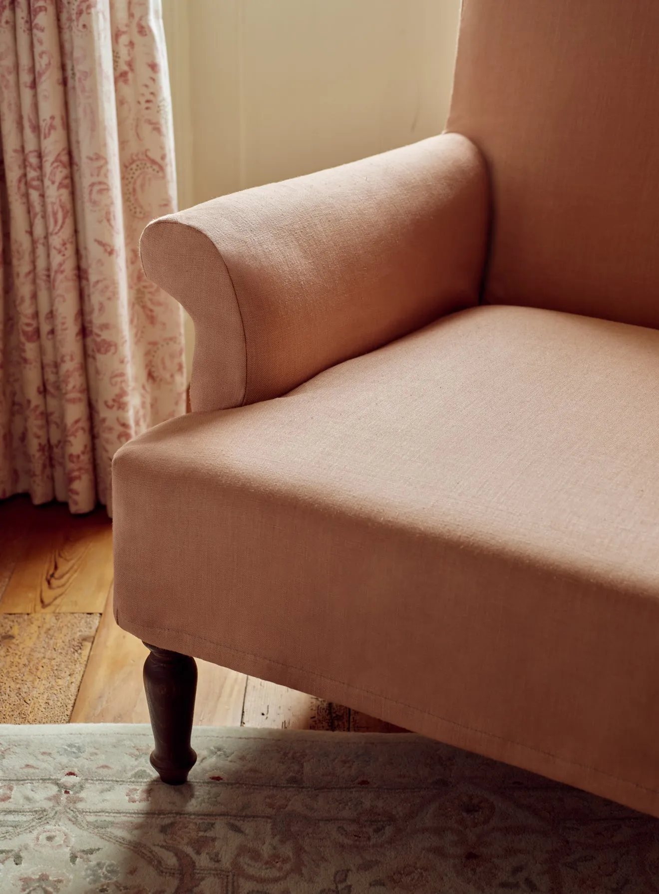 Wilford Armchair, Plaster Pink Linen