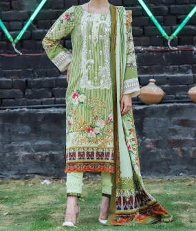 Women "NEILOFAR" Lawn Embroidered Unstitched Summer Suit