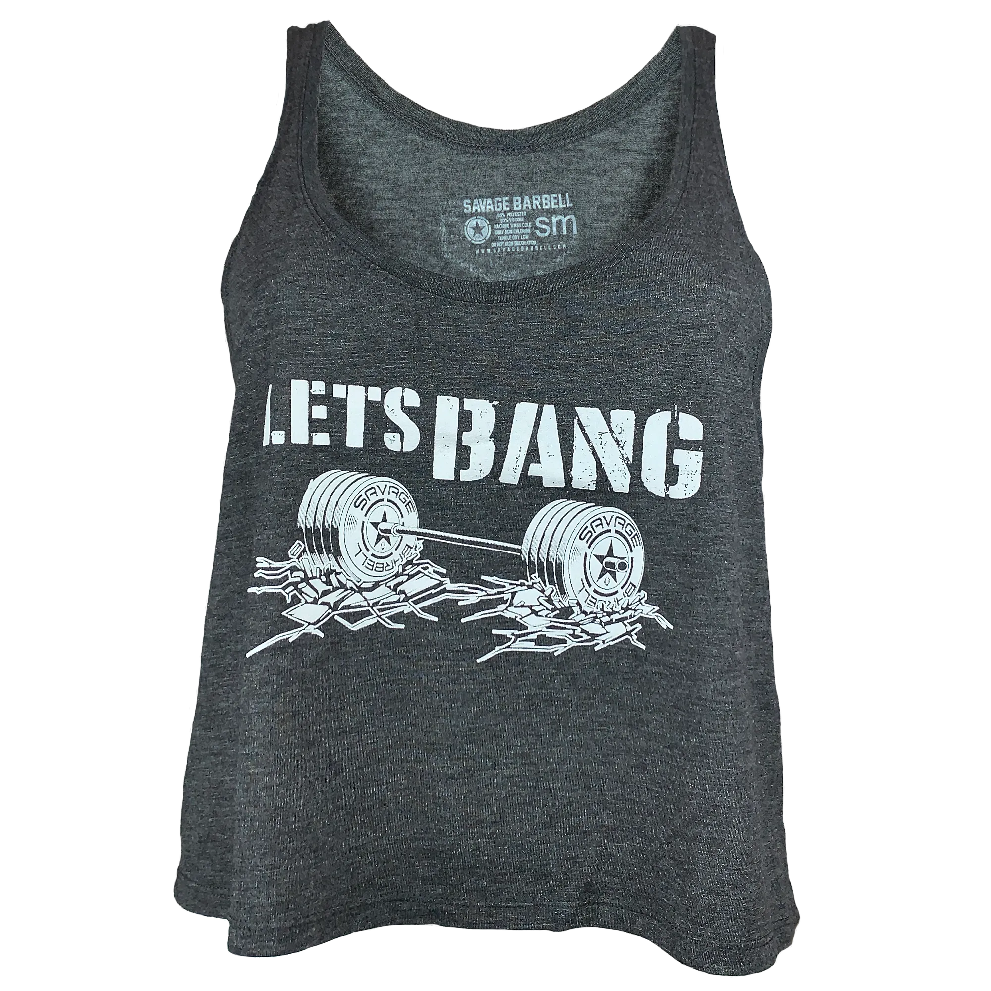 Women's Crop Top - Let's Bang - Charcoal Gray