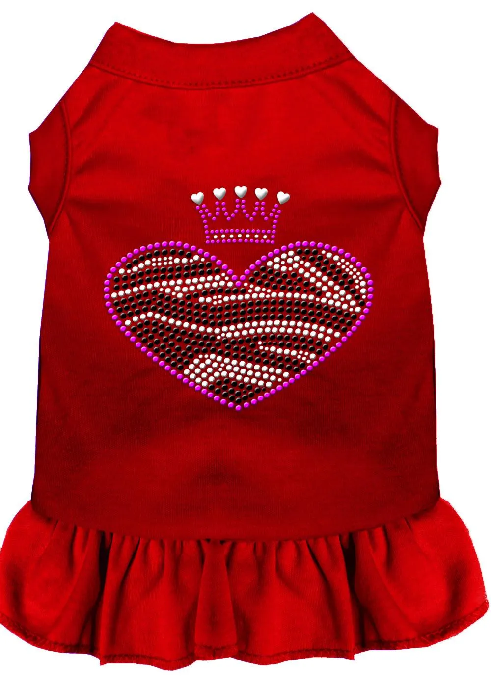 Zebra Heart Rhinestone Dress Red Xxxl (20)